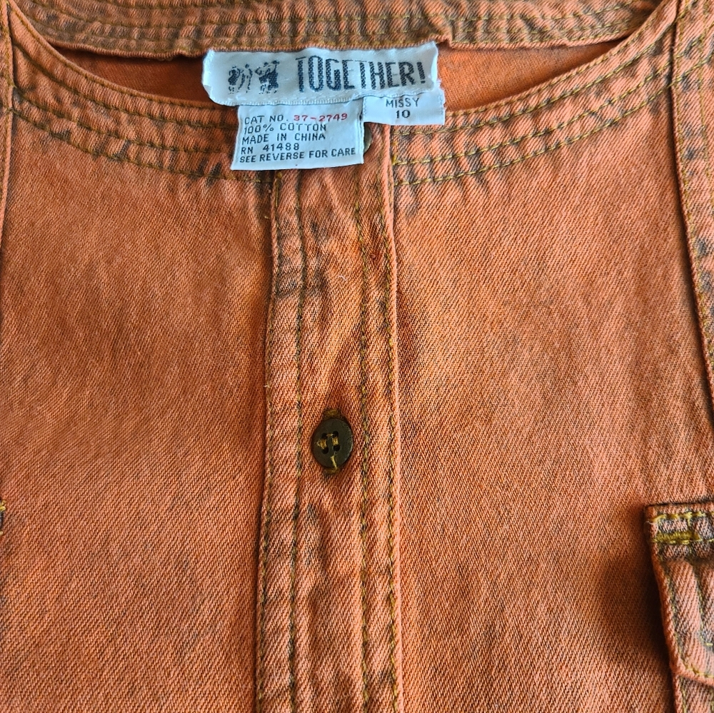 Together Orange Casual Top